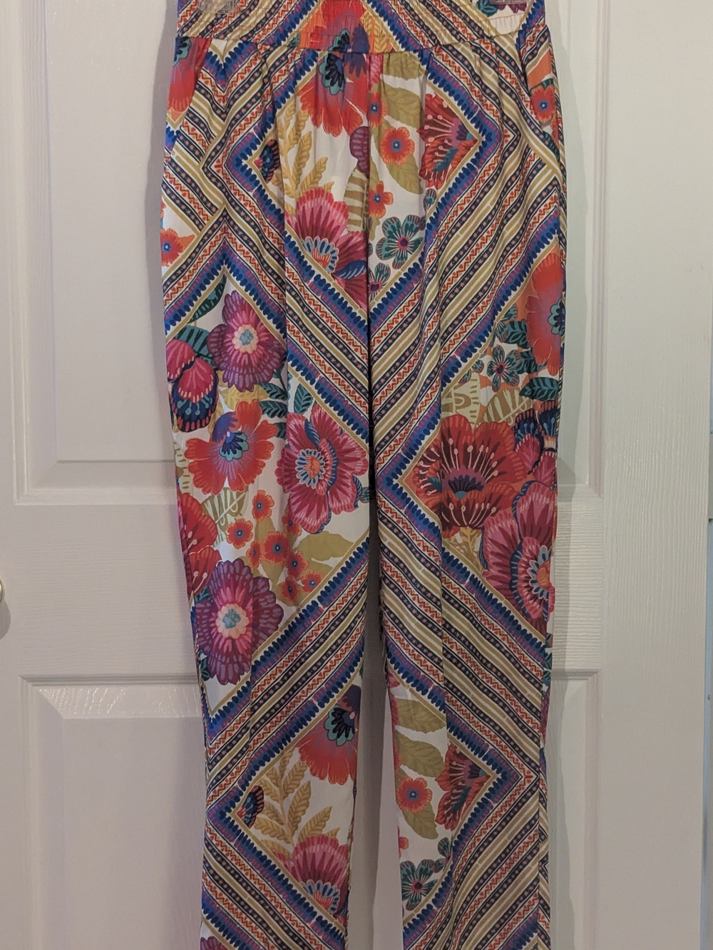 Lavender Brown Mina Tapered Ankle Pants NWT Floral Print Size M